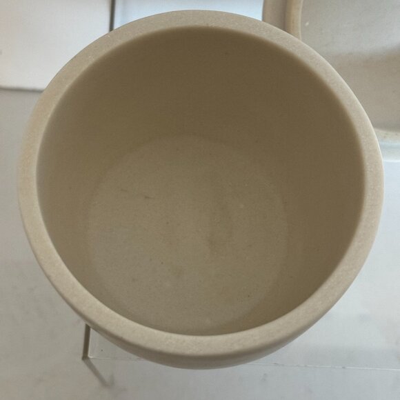 The Collection Stoneware Engraved "Things" Container with Lid Beige Cotton jewel - Picture 7 of 12